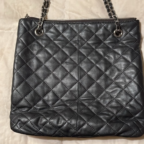 DKNY charcoal grey leather shoulder bag & wallet - Picture 5 of 10